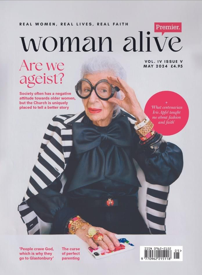 Woman Alive May cover asks Are we ageist? with Iris Apfel