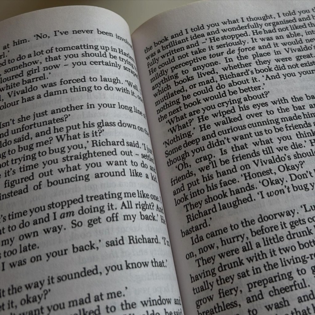 A picture of an open book - Another Country by James Baldwin for an article by Alex Noel, writer and digital marketer.